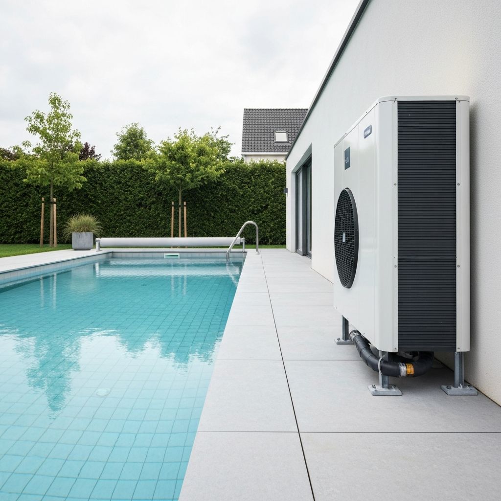 Zwembad warmtepomp installatie